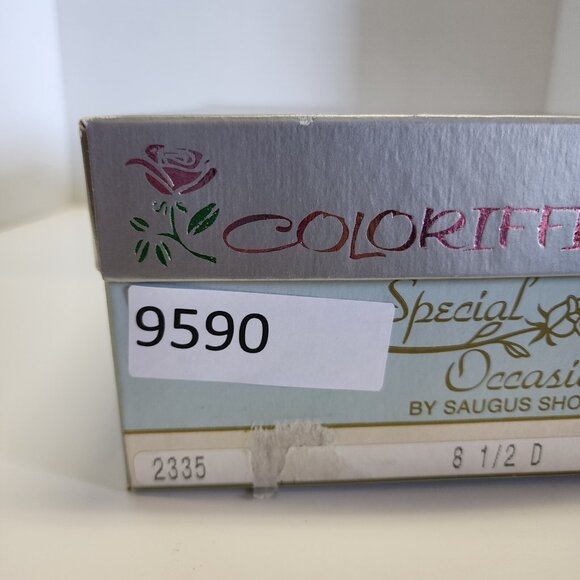 Vintage Coloriffics 8.5D Pink Lace Pump Heels Matching Clutch Purse Wedding - Picture 14 of 14